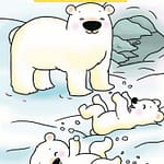 Polar Bear Cubs Find a New Friend