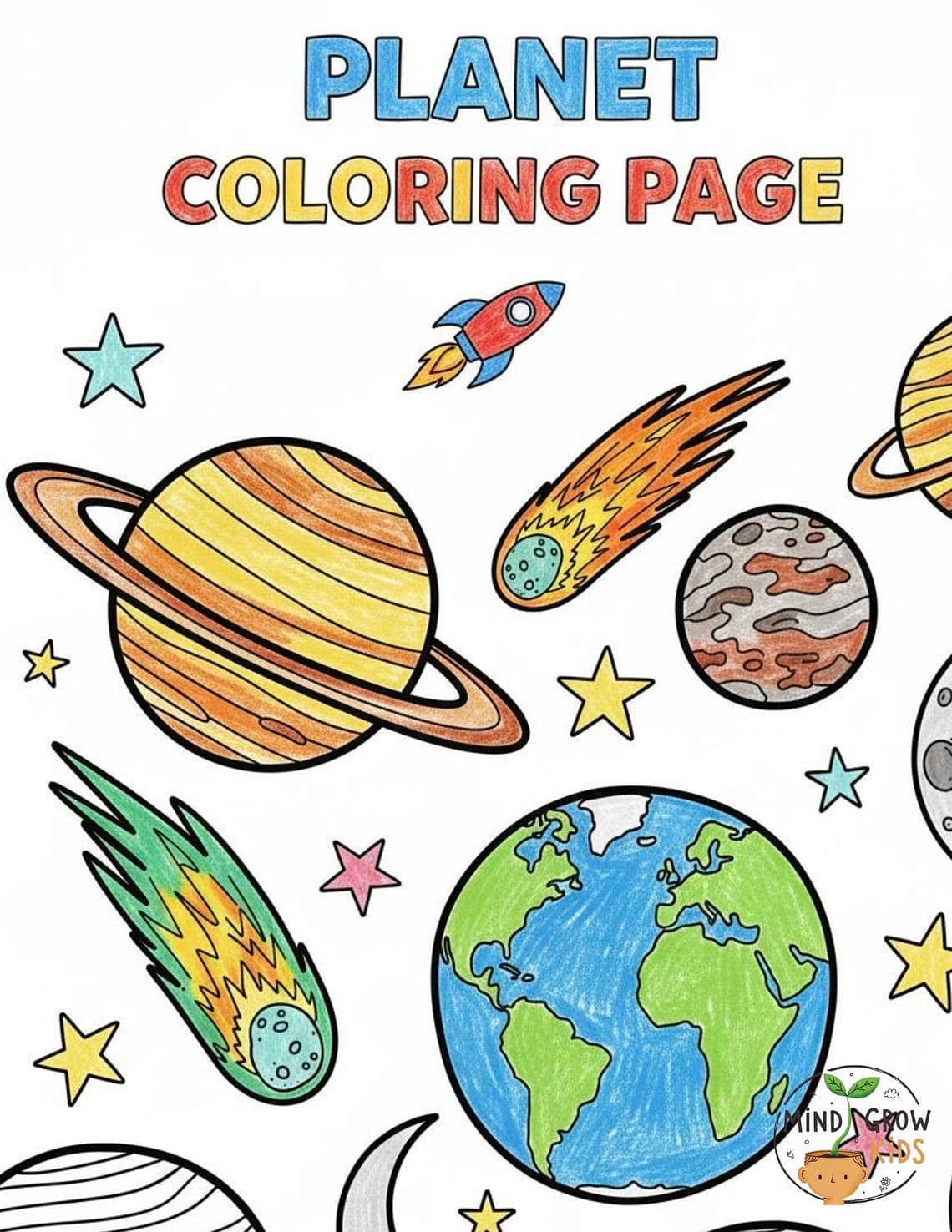 Planet Coloring page
