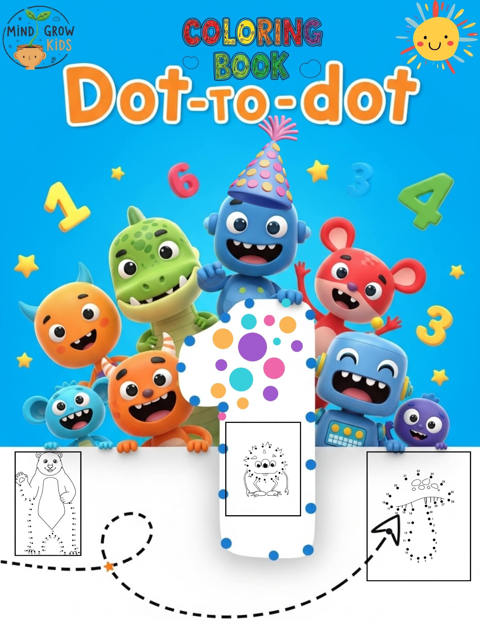 Dot to dot coloring page