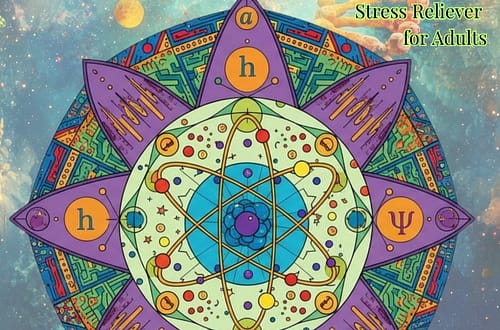 Quantum Mandala coloring Book