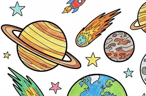 Planet Coloring page
