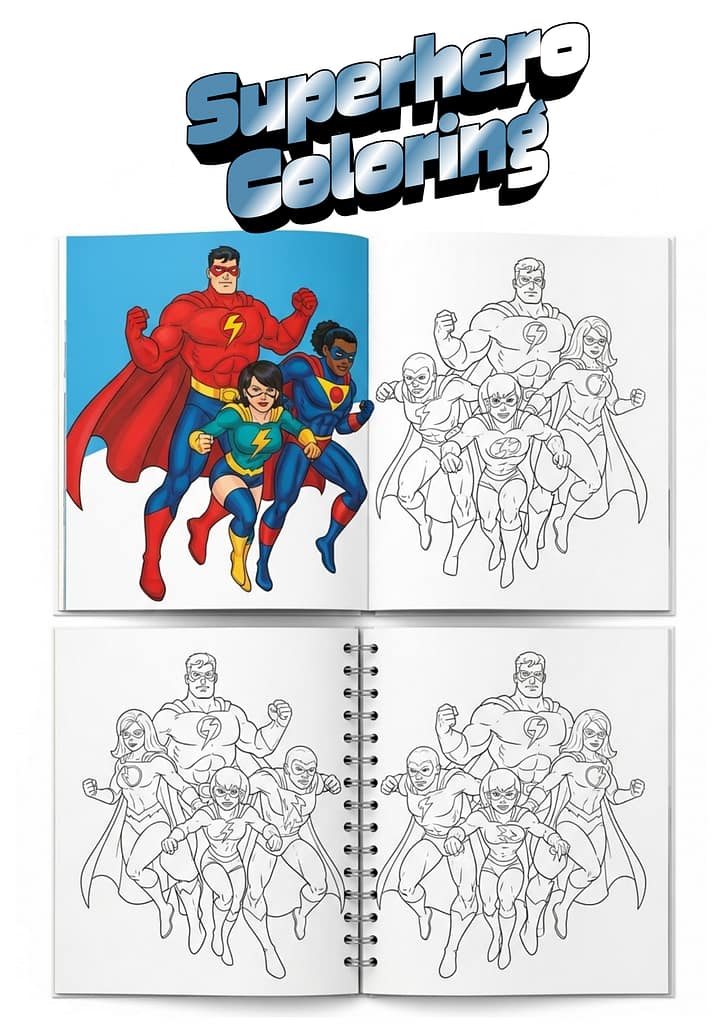 superhero coloring book
