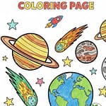 Planet Coloring page