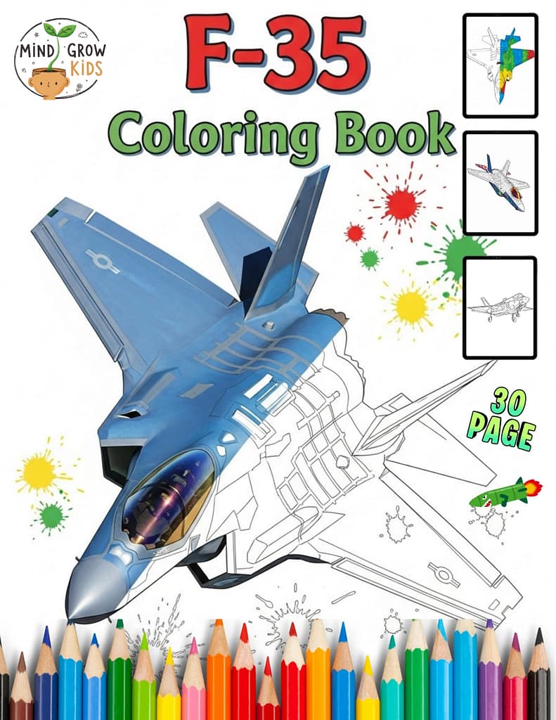 FREE F-35 Lightning II Coloring Book cover