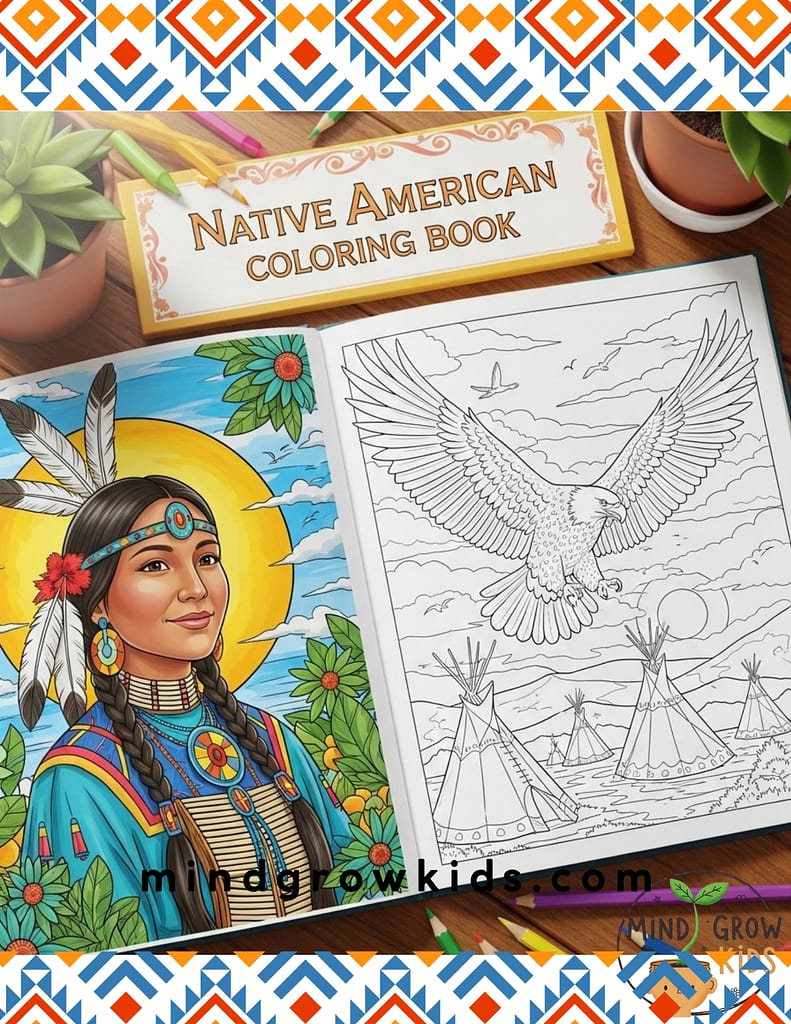native american coloring book free download.