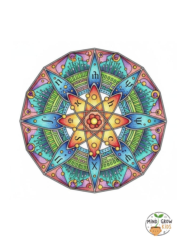 Intricate patterns inspired by the dance of subatomic particles, designed to soothe your mind