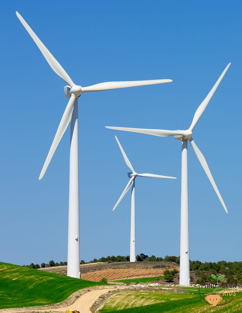The kinetic energy of the wind can be converted into other forms of energy