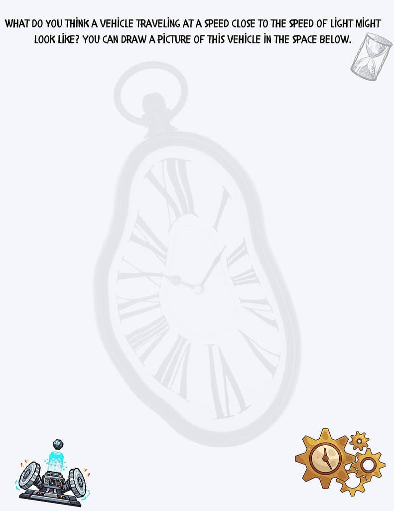 Come on kids! Draw a time machine on this page.