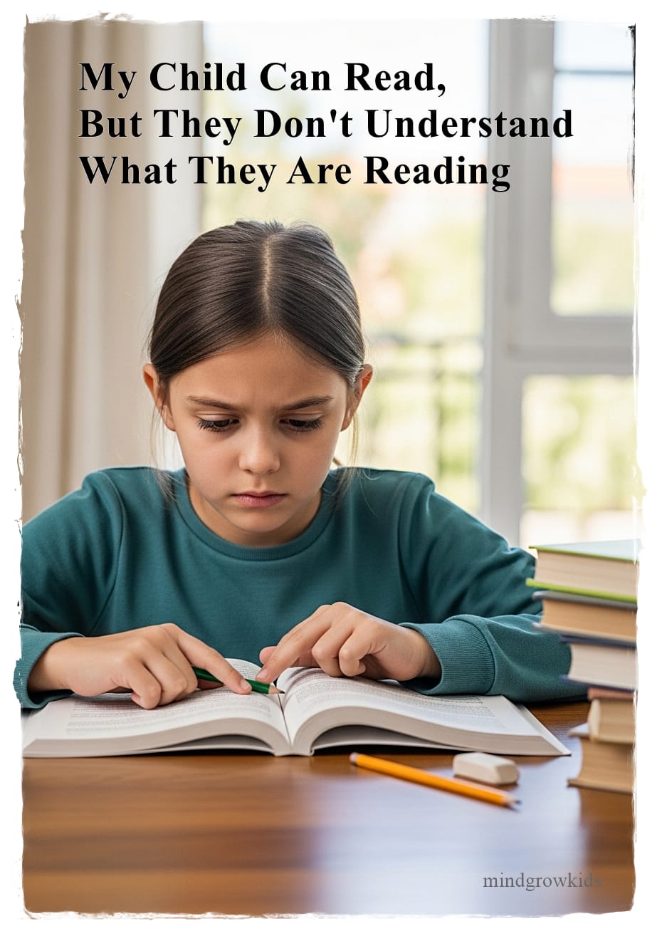 A child who cannot understand what she reads.