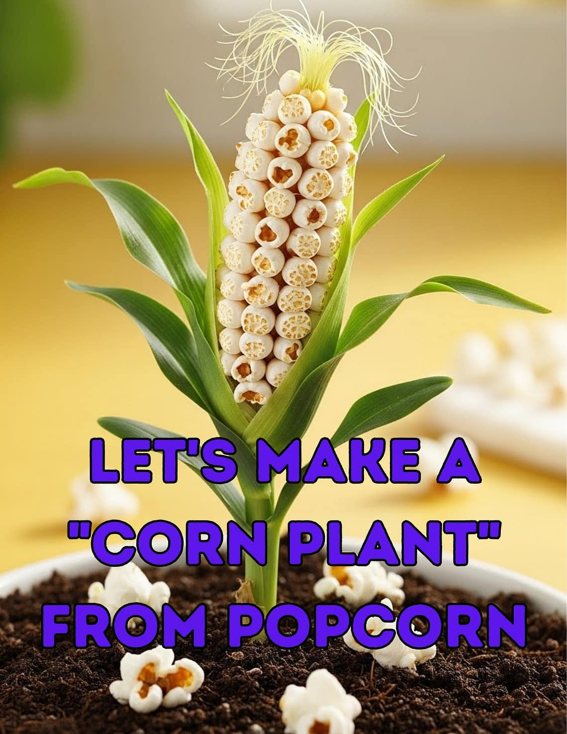 Let's make a "Corn Plant" from Popcorn