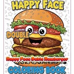Happy face hamburger coloring book