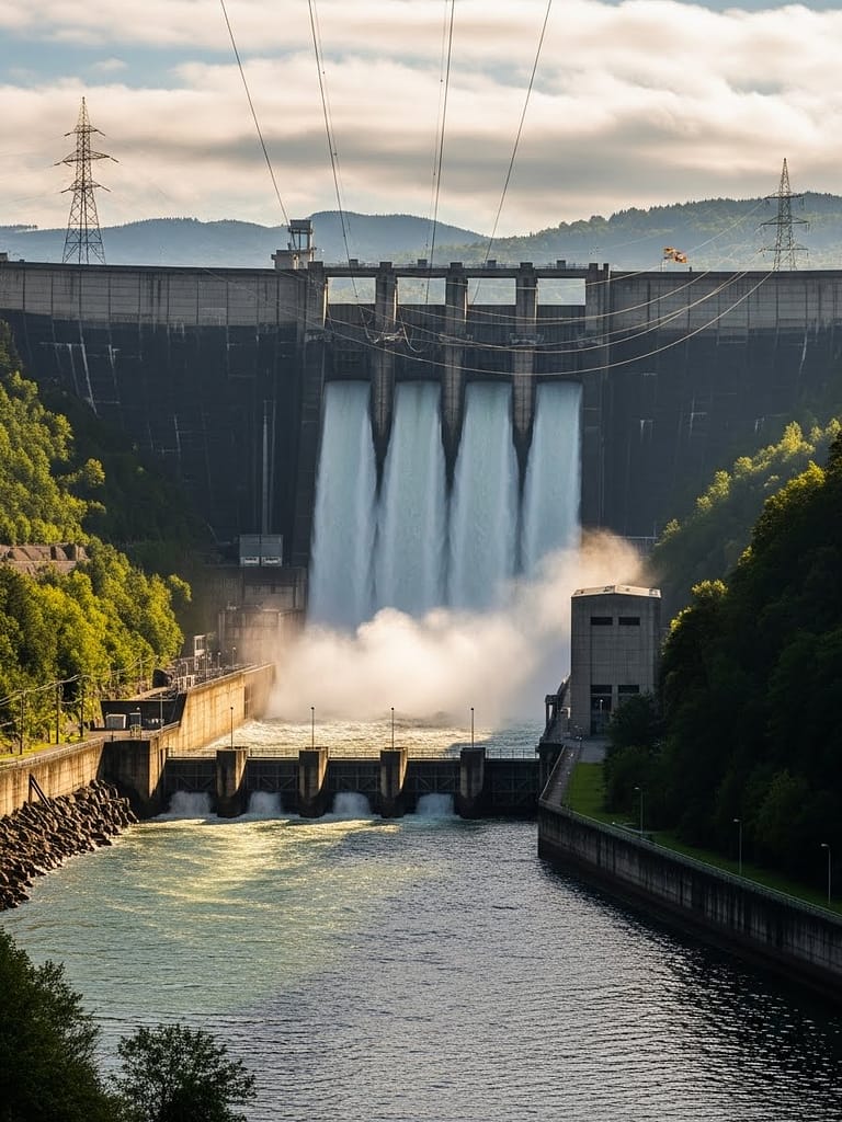 Hydroelectricity is the process of generating electricity from the movement of water