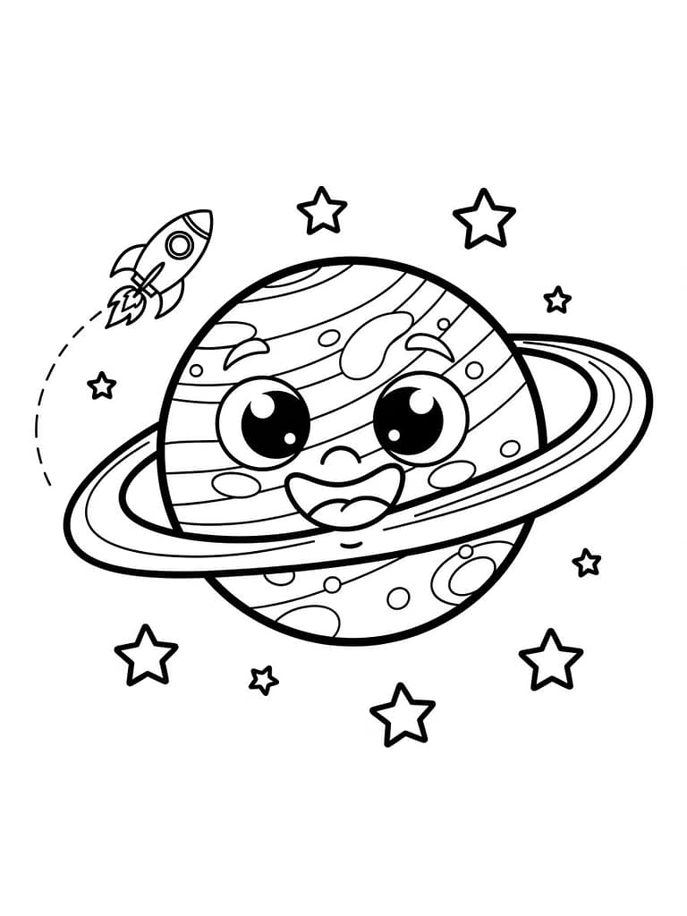 planet coloring page
