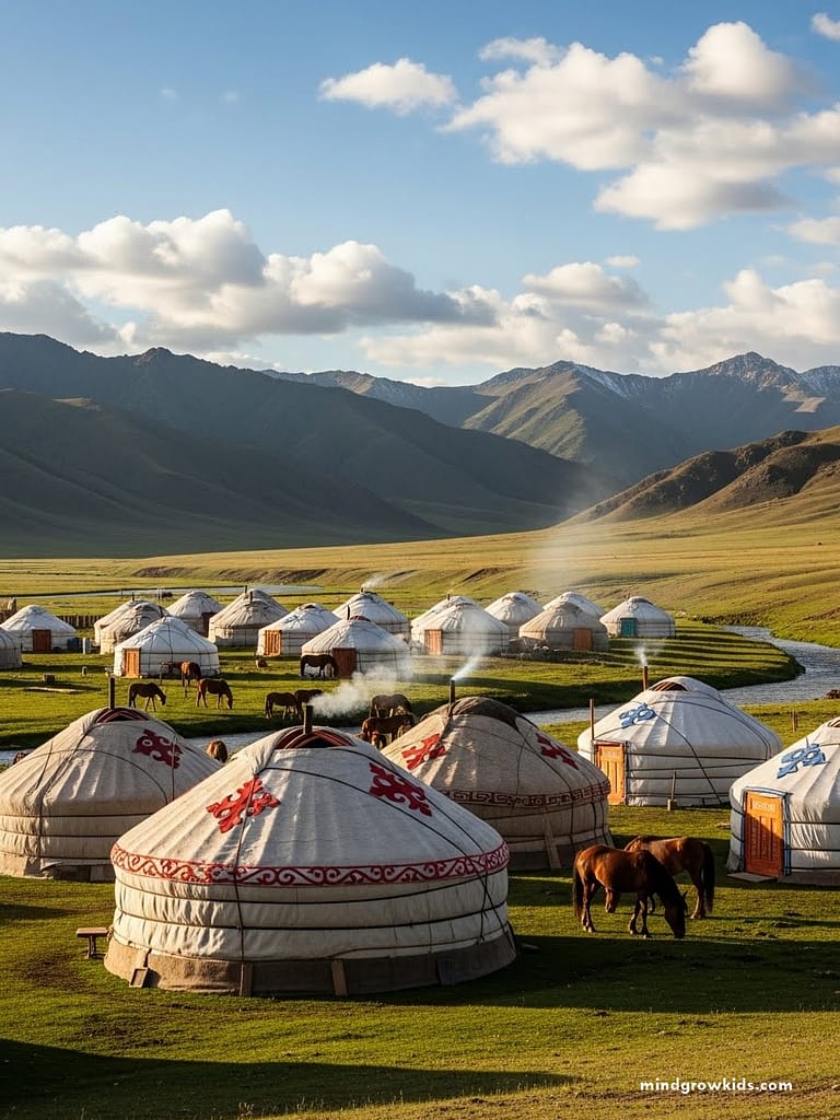 These large tents used in Central Asia are called "yurts."