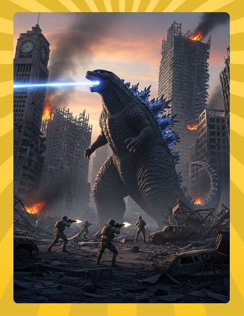 Godzilla vs F-35 Coloring Page