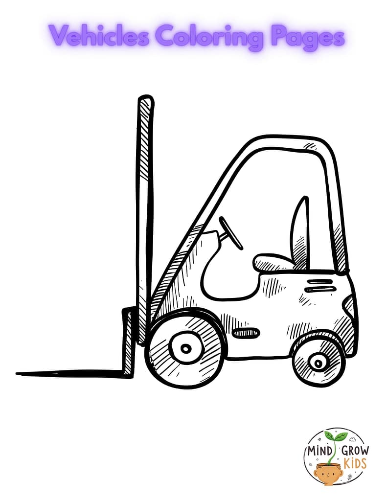 Forklift Coloring Book
