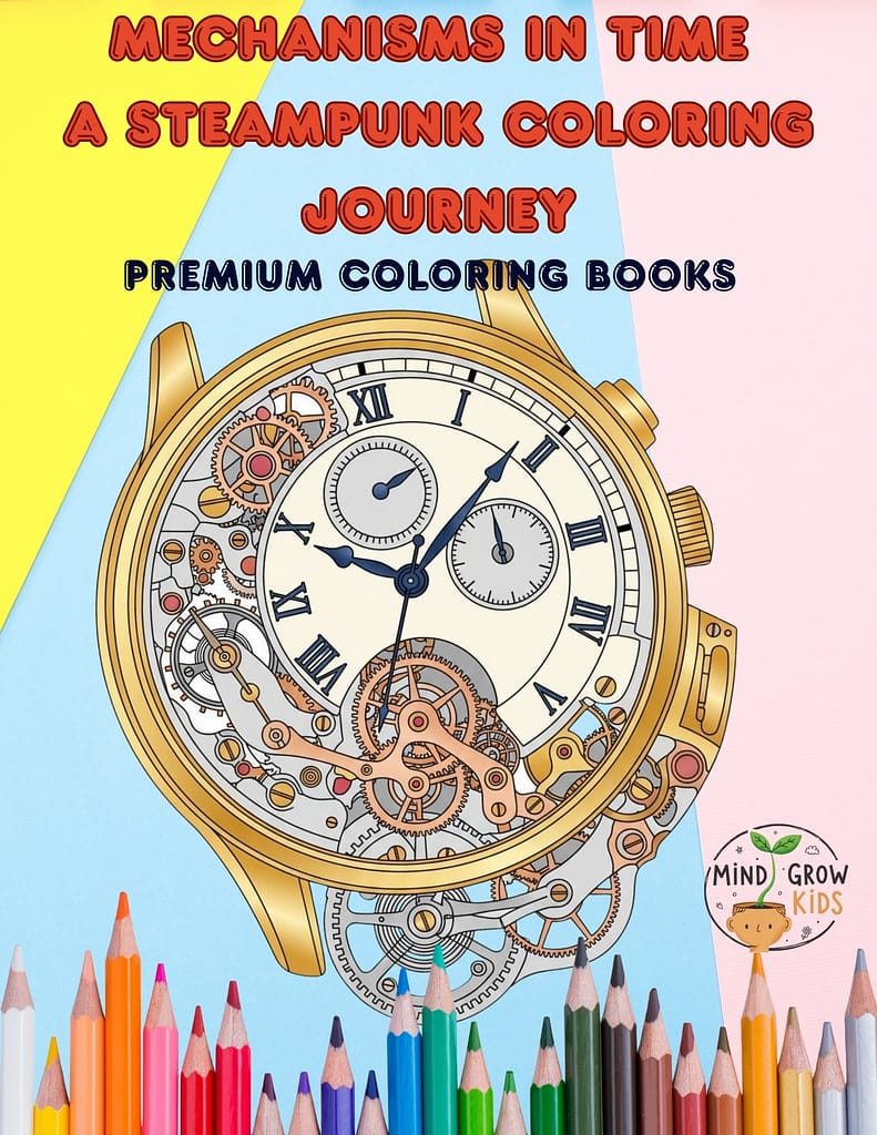 Mechanisms in Time: A Steampunk Coloring Journey
