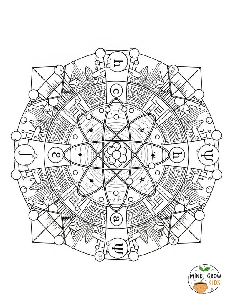 Atomic patern mandala